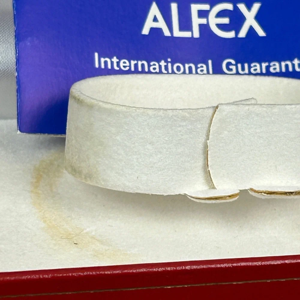 Alfex of Switzerland Vintage‎ 18KT Gold Electroplated Cuff Watch Cuban Link P/R